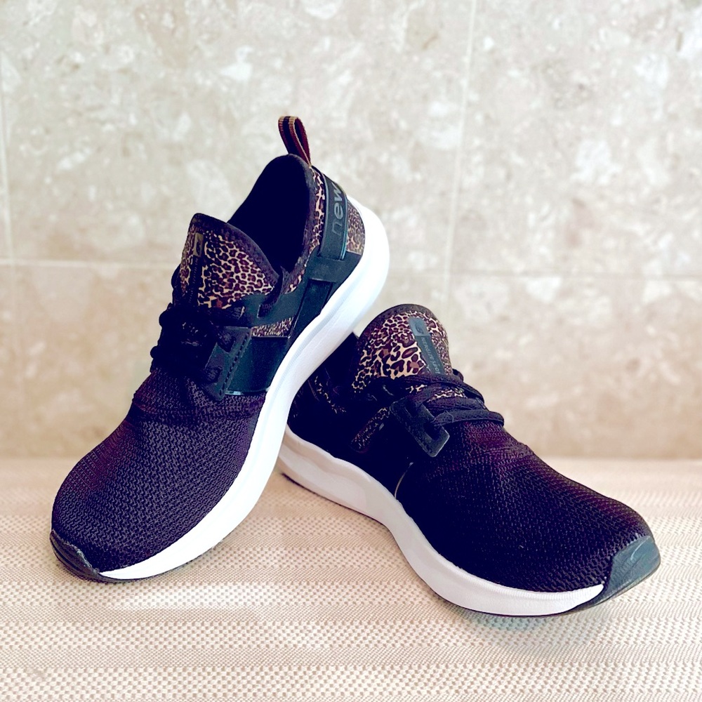 New Balance Nergize Sport Sneaker-Women’s Black Leopard Print